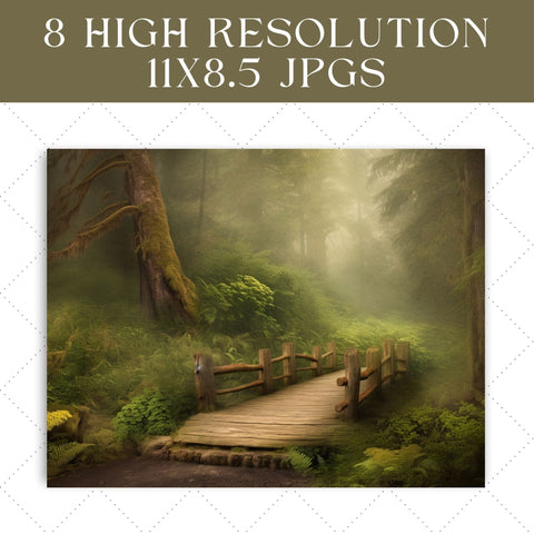 Dark Forest Junk Journal Paper | Printable Pages SVG Paige Cole Studio 