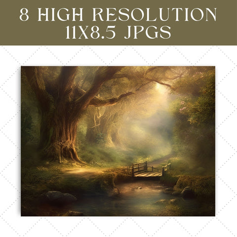 Dark Forest Junk Journal Paper | Printable Pages SVG Paige Cole Studio 