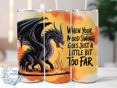 Dark Gothic Black Dragon Tumbler, Fantasy Creature Wrap, 20Oz Skinny Tumbler, Dark Gothic Sublimation, Mythical Beast Design, Dragon Lover Tumbler, Mood Swing Wrap Sublimation ToriDesigns 