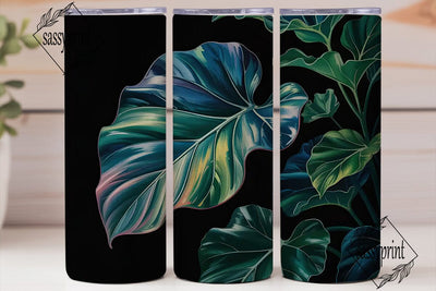 Dark Green Foliage 20oz Tumbler Wrap Sublimation sassyprint 