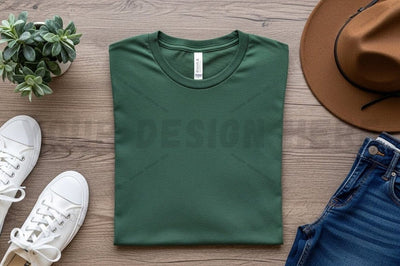 Dark green t-shirt mockup design Mock Up Photo Regulrcrative 