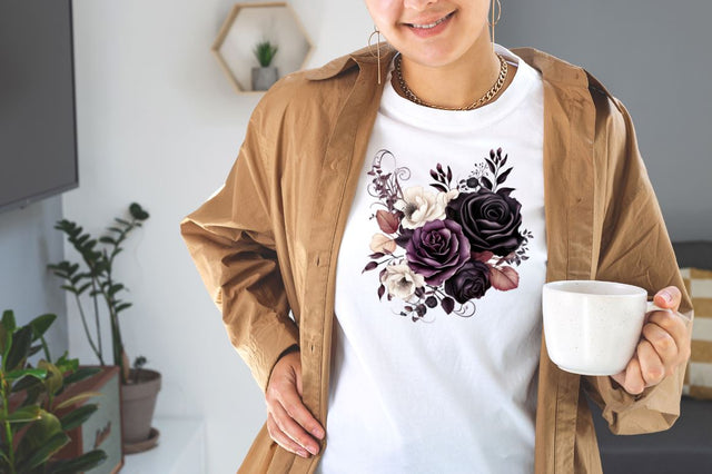 Dark Moody Gothic Flower Clipart Bundle Sublimation Designangry 