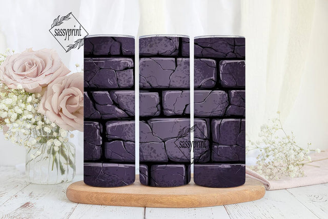 Dark Purple Grunge 20oz Tumbler Wrap Sublimation sassyprint 