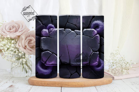 Dark Purple Grunge 20oz Tumbler Wrap Sublimation sassyprint 