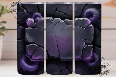 Dark Purple Grunge 20oz Tumbler Wrap Sublimation sassyprint 