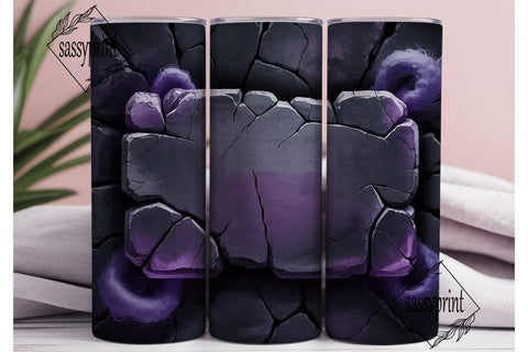 Dark Purple Grunge 20oz Tumbler Wrap Sublimation sassyprint 
