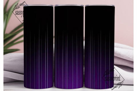 Dark Purple Ombre 20oz Tumbler Wrap Sublimation sassyprint 