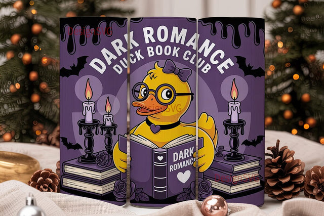 Dark Romance Duck Book Club 20oz Tumbler Sublimation DesignSVG 
