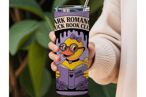 Dark Romance Duck Book Club 20oz Tumbler Sublimation DesignSVG 