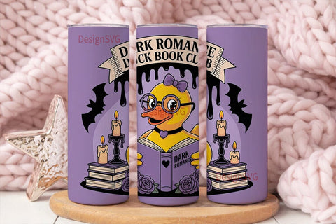 Dark Romance Duck Book Club 20oz Tumbler Sublimation DesignSVG 