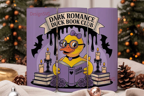 Dark Romance Duck Book Club 20oz Tumbler Sublimation DesignSVG 