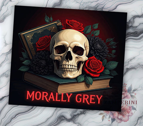 Dark Romance Tumbler, Morally Grey Design, Gothic Drinkware, Sublimation PNG, 20oz Tumbler, Romance Gift, Unique Tumbler, Aesthetic Decor Sublimation Li Zamperini 