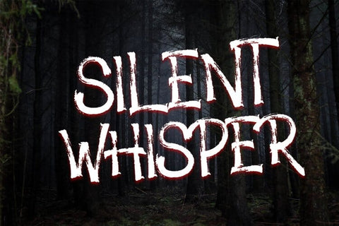 Dark Silence - Creepy Brush Font Font Dm Letter Studio 