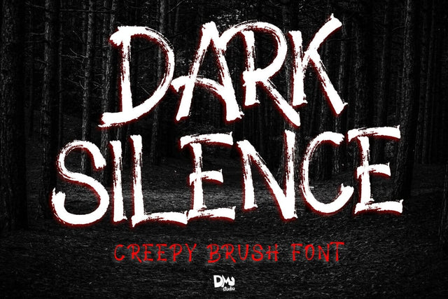 Dark Silence - Creepy Brush Font Font Dm Letter Studio 