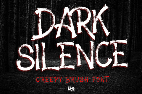 Dark Silence - Creepy Brush Font Font Dm Letter Studio 