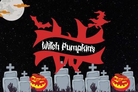 Dark Spooky Monogram Font Prasetya Letter 