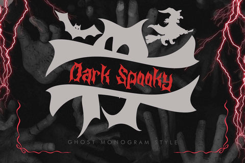 Dark Spooky Monogram Font Prasetya Letter 