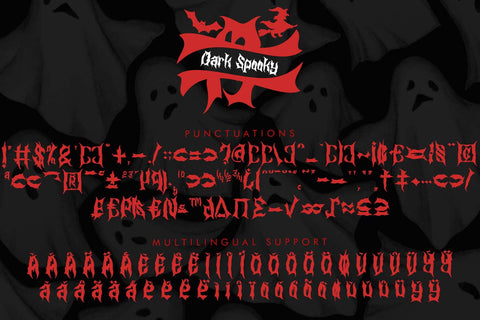 Dark Spooky Monogram Font Prasetya Letter 