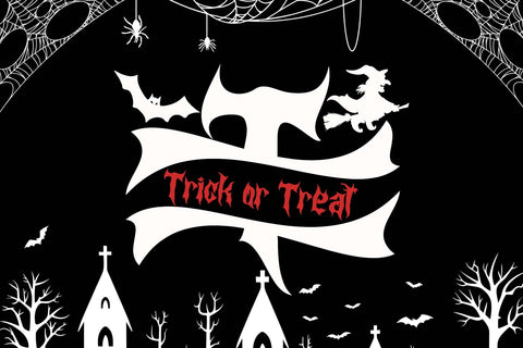 Dark Spooky Monogram Font Prasetya Letter 