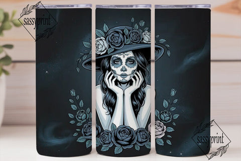 Dark Sugar Skull Beauty 20oz Tumbler Sublimation sassyprint 