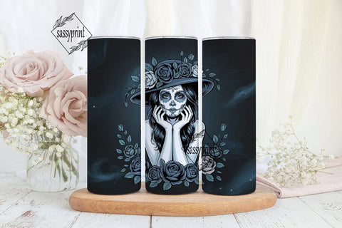 Dark Sugar Skull Beauty 20oz Tumbler Sublimation sassyprint 