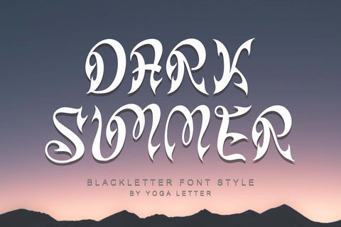 Dark Summer Font Prasetya Letter 