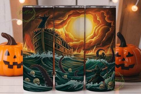 Dark Voyage Storm 20oz Tumbler Wrap Sublimation PixelChick 