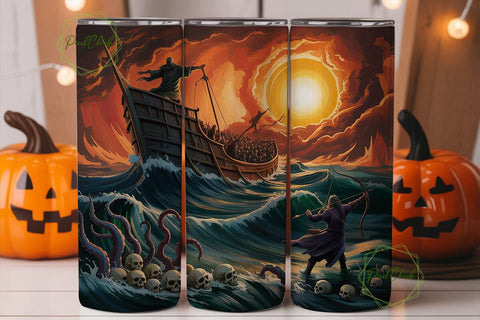 Dark Voyage Storm 20oz Tumbler Wrap Sublimation PixelChick 