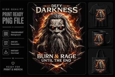 Dark Warrior PNG – Fantasy Warrior Sublimation PNG Digital Download SVG BillahCrafts 