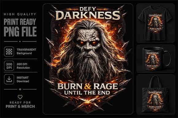 Dark Warrior PNG – Fantasy Warrior Sublimation PNG Digital Download SVG BillahCrafts 