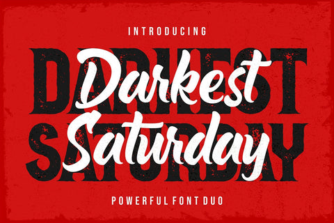 Darkest Saturday - Powerful Font Duo Font Mozzatype 