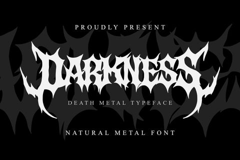 Darkness – Death Metal Typeface Font Masyafi Studio 