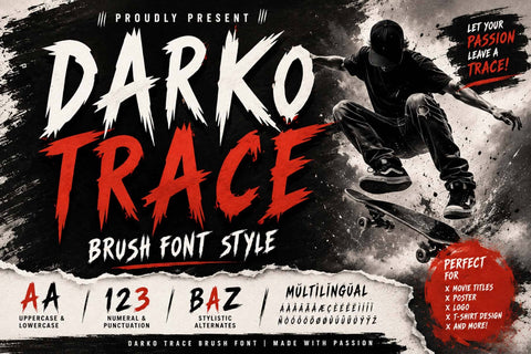 Darko Trace Font Prasetya Letter 
