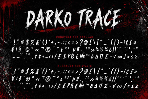 Darko Trace Font Prasetya Letter 
