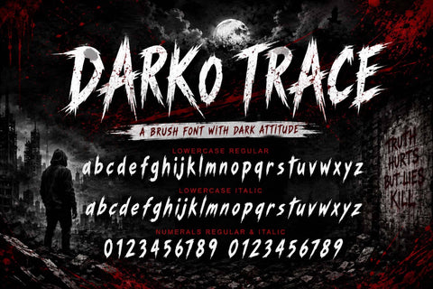 Darko Trace Font Prasetya Letter 