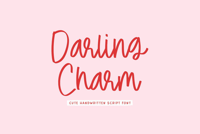 Darling Charm - Cute Handwritten Script Font Font Timur type 