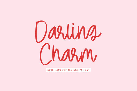 Darling Charm - Cute Handwritten Script Font Font Timur type 