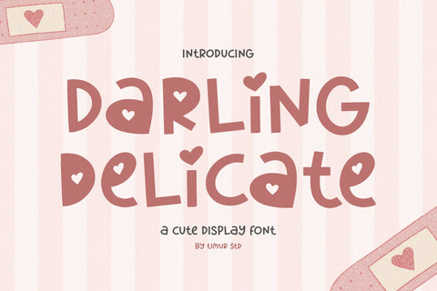 Darling Delicate - Cute Display Font Font Timur type 