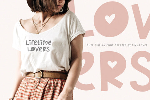 Darling Delicate - Cute Display Font Font Timur type 