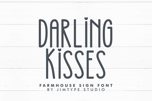 Darling Kisses - Tall and Skinny Farmhouse Font Font Jimtype Studio 