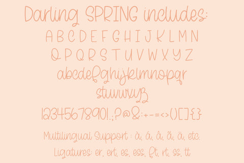 Darling Spring, A Cute Handwritten Script Font Designing Digitals 