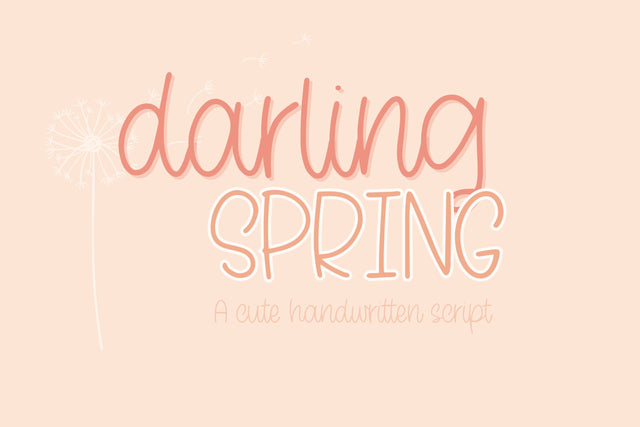 Darling Spring, A Cute Handwritten Script Font Designing Digitals 