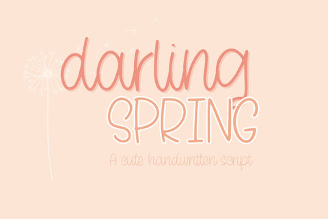 Darling Spring, A Cute Handwritten Script Font Designing Digitals 