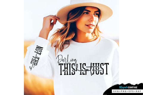 Darling this is just a chapter Sleeve SVG Design, Inspirational sleeve SVG, Motivational Sleeve SVG Design, Positive Sleeve SVG SVG Regulrcrative 