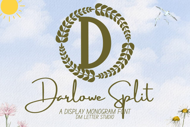 Darlowe Monogram Font Font Dm Letter Studio 