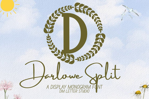 Darlowe Monogram Font Font Dm Letter Studio 
