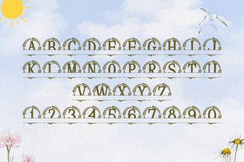 Darlowe Split Monogram Font Font Dm Letter Studio 