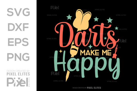 Darts Make Me Happy SVG Dartboard Bundle Darts Game Darts Quote Design PET 00606 SVG ETC Craft 