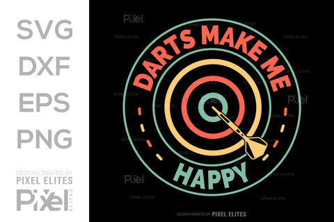 Darts Make Me Happy SVG Dartboard Bundle Darts Game Darts Quote Design PET 00606 SVG ETC Craft 