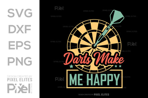 Darts Make Me Happy SVG Dartboard Bundle Darts Game Darts Quote Design PET 00606 SVG ETC Craft 